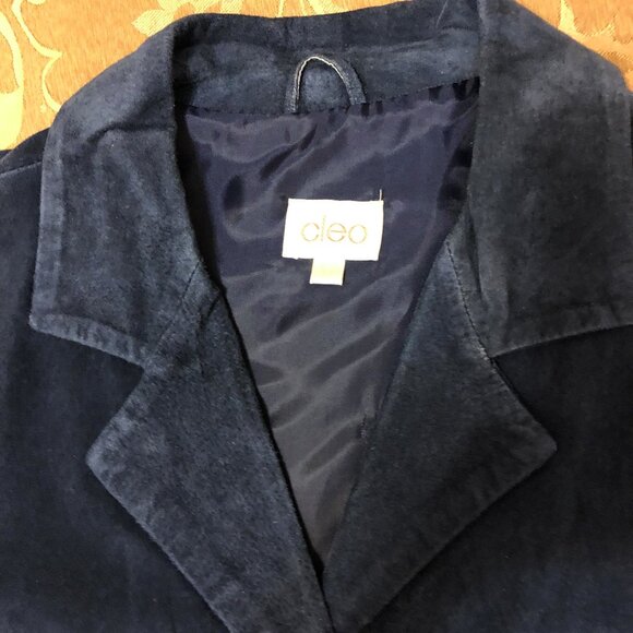 Blue Suede Business Casual Jacket - Picture 8 of 8